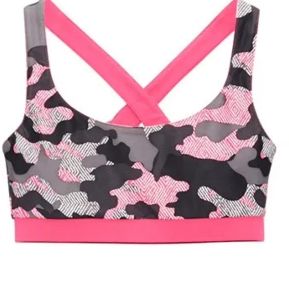 Fabletics Camo For The Cure Reversible Sports Bra. Size XSmall.